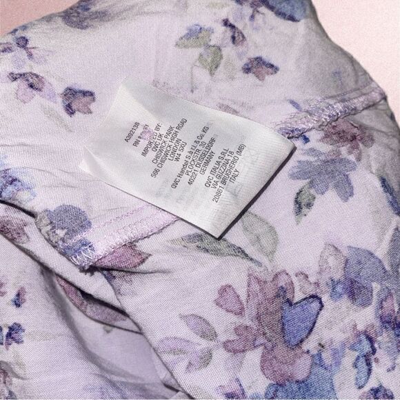 - Denim & Co. Printed V-Neck Long-Sleeve Blouse Floral purple - Picture 6 of 6